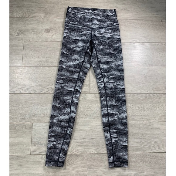 Lululemon Wunder Under Hi-Rise Tight Luon Hazy Days Black White - Picture 4 of 13